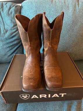 ARIAT Rambler phoenix western boots size 13 D Distressed brown leather stitched